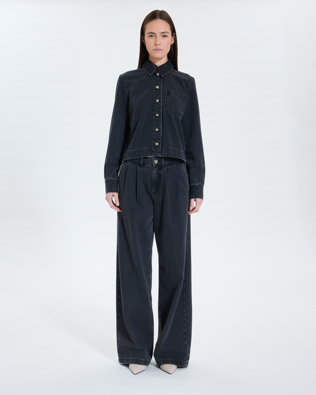 Coline shirt Black denim shirt ZAPA