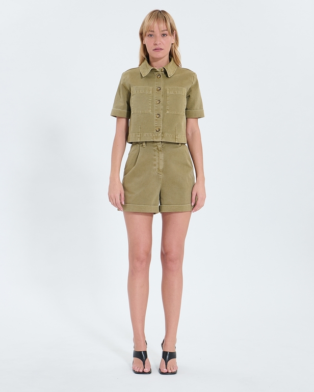 Cyrille shirt Straight khaki denim shirt ZAPA