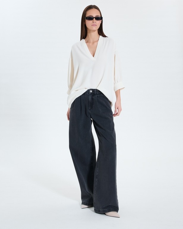 Top Cambridge Flowing ecru shirt ZAPA