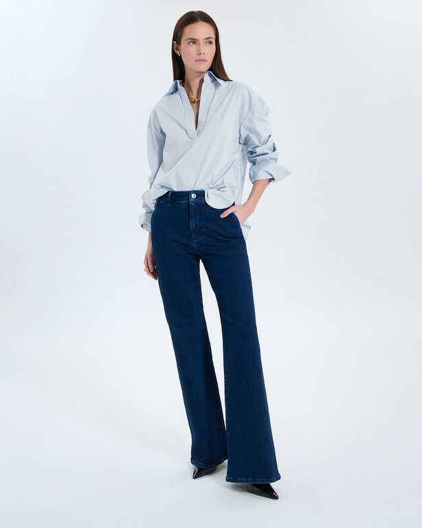 Caprice shirt Sky blue poplin shirt ZAPA