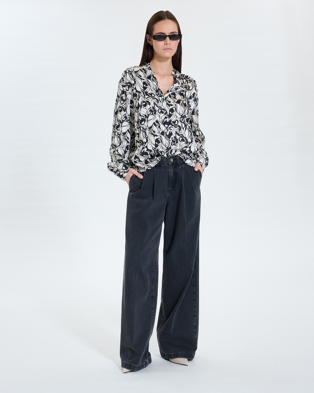 Tiberina shirt Flowy floral print blouse ZAPA
