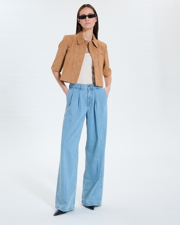 Celina shirt Short beige shirt ZAPA