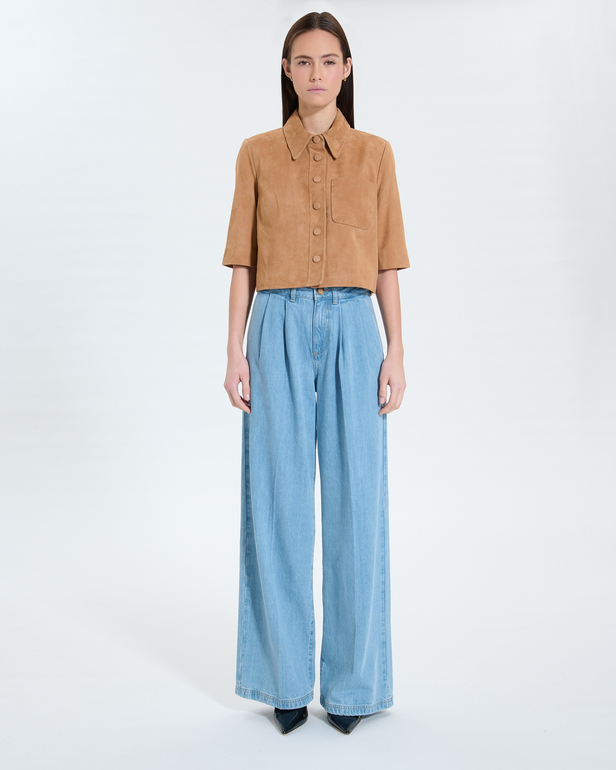 Celina shirt Short beige shirt ZAPA