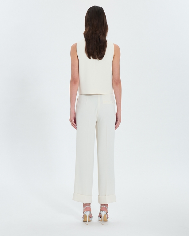 Gianno vest Ecru sleeveless vest ZAPA