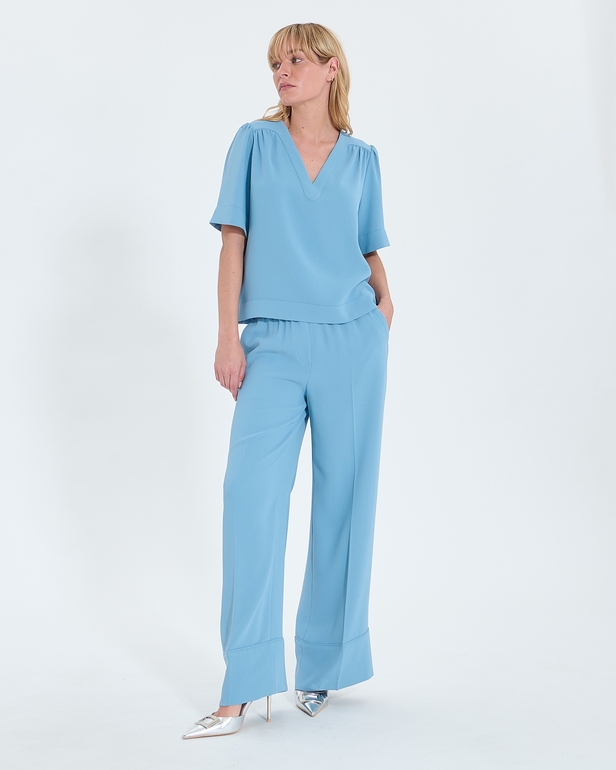 Top Tahiel Blue flowing top ZAPA