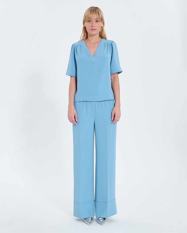 Top Tahiel Blue flowing top ZAPA