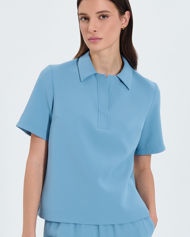 Top Tendresse Blue flowing shirt top ZAPA