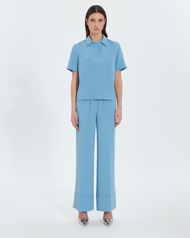 Top Tendresse Blue flowing shirt top ZAPA