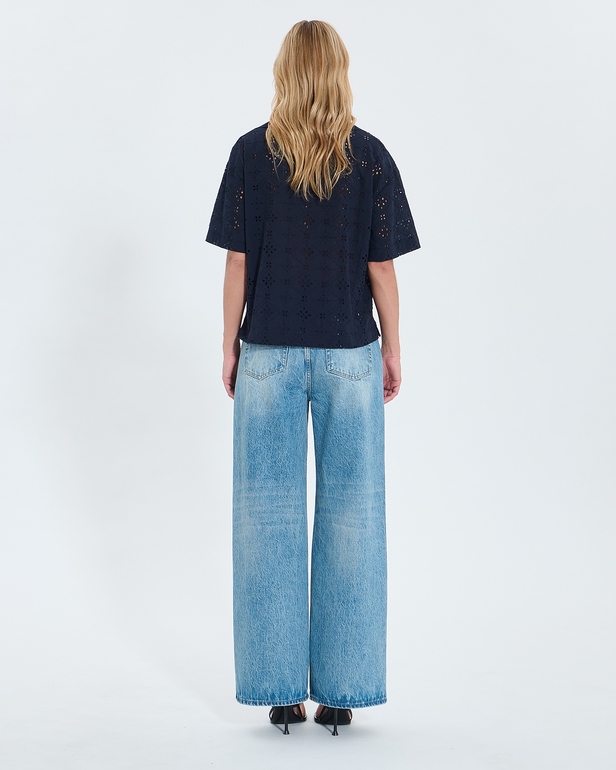 Top Teyma Loose top in nocturnal English embroidery ZAPA