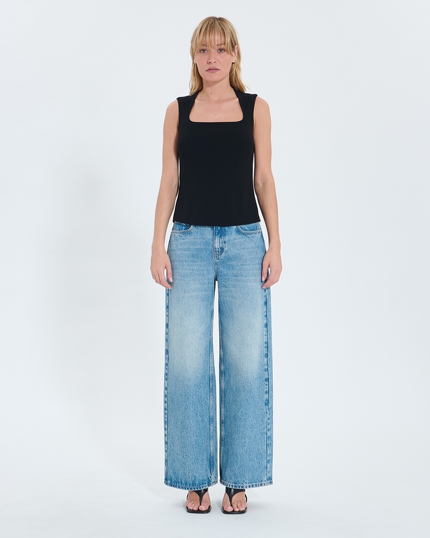 Top Thea Black fitted top ZAPA