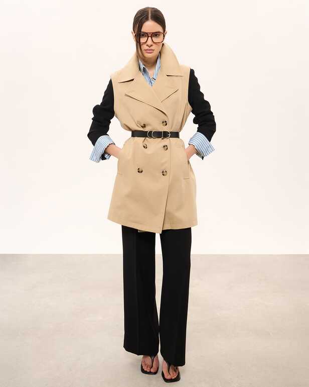 Tadao coat Beige modular trench coat ZAPA