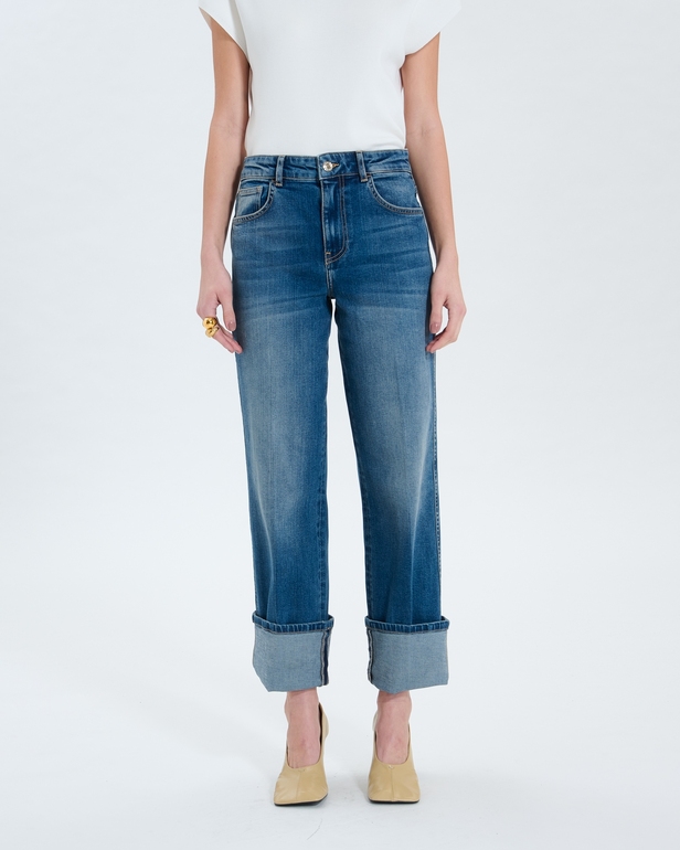 Popus Jeans Dirty light blue straight jeans ZAPA