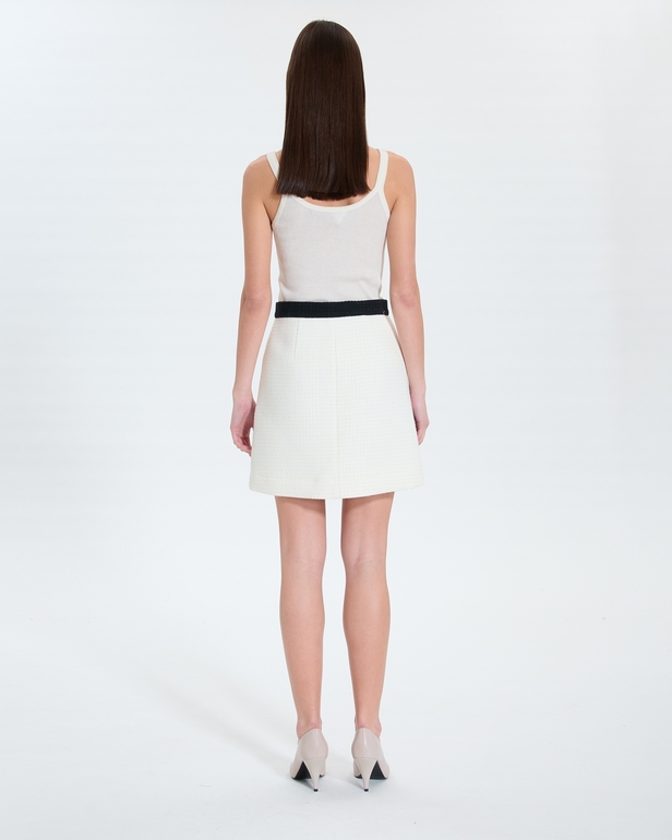 Josia skirt Ecru tweed trapeze skirt ZAPA