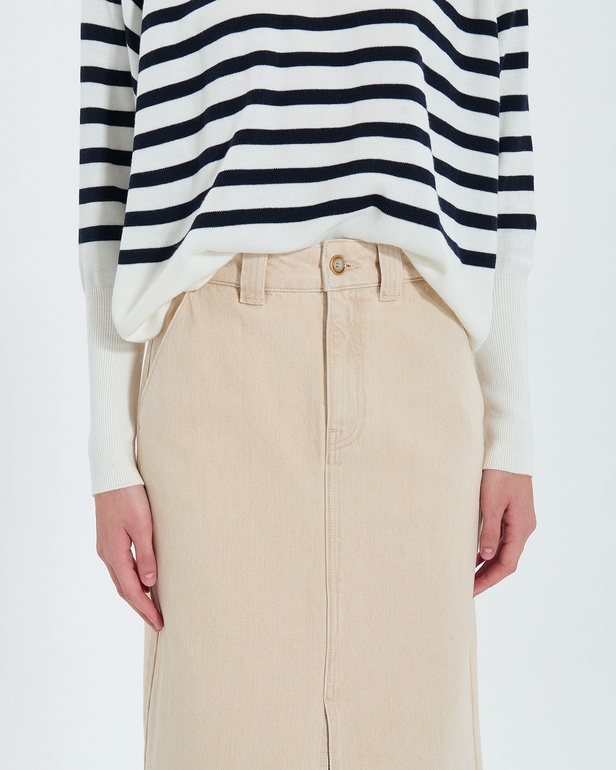 Jude skirt Long beige denim skirt ZAPA