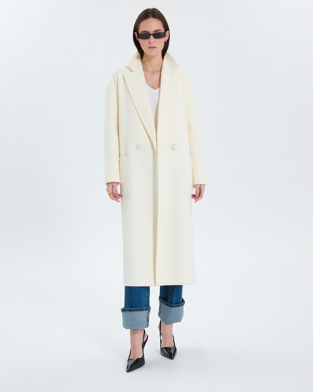 Miranda Coat Long ecru coat ZAPA