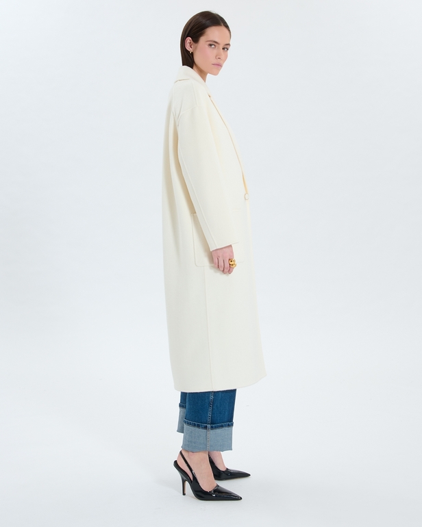 Miranda Coat Long ecru coat ZAPA