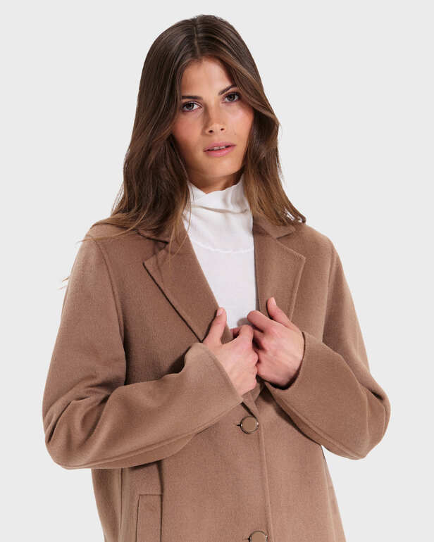 Matila coat Camel mid-length coat ZAPA