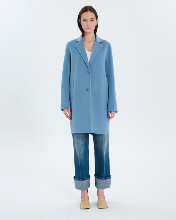 Matila coat Mid-length blue coat ZAPA