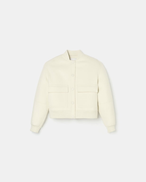 Maevan coat Short ecru double-faced coat ZAPA