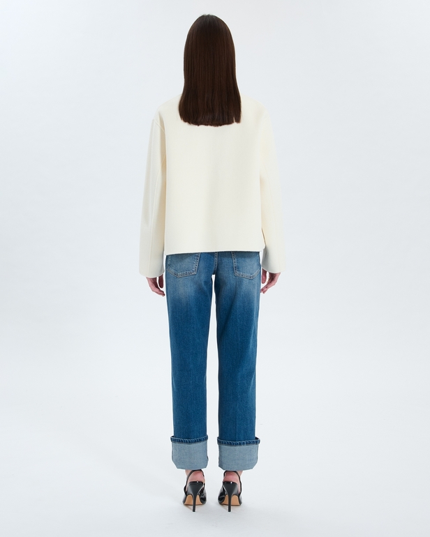 Maloe coat Short double-sided ecru coat ZAPA