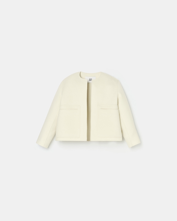 Maloe coat Short double-sided ecru coat ZAPA