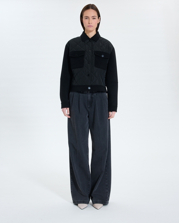 Malo coat Short black coat ZAPA
