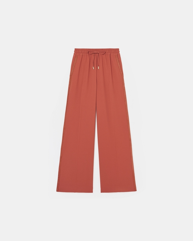 Piela pants Loose brick crepe pants ZAPA
