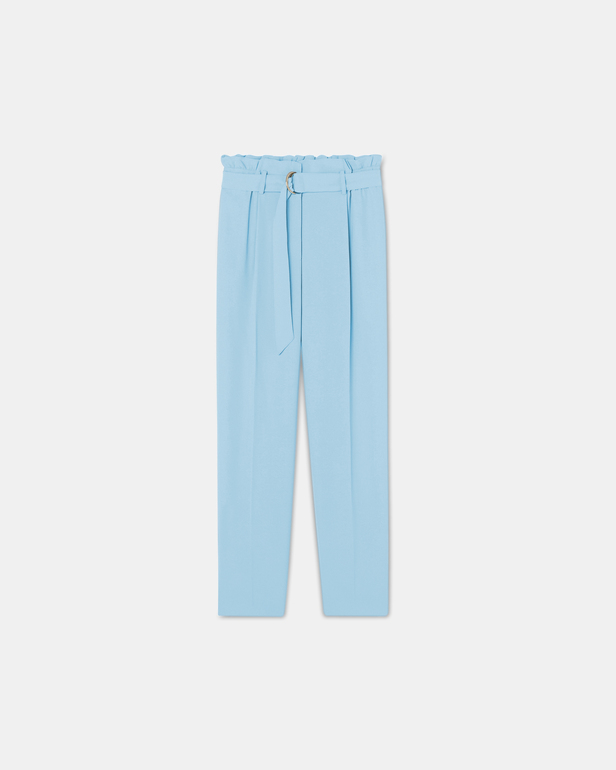 Patricia pants Blue crepe cigarette pants ZAPA