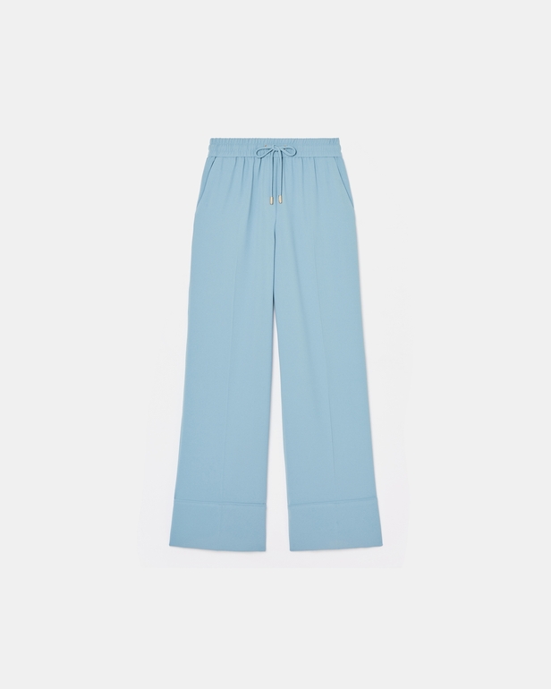 Po&eacute;sie Pants Hydrangea blue flowing pants ZAPA