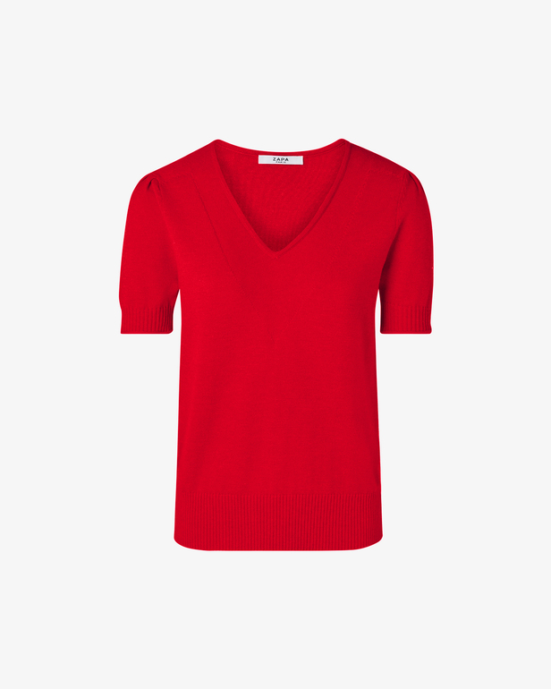 Narvi sweater Red short-sleeved sweater ZAPA
