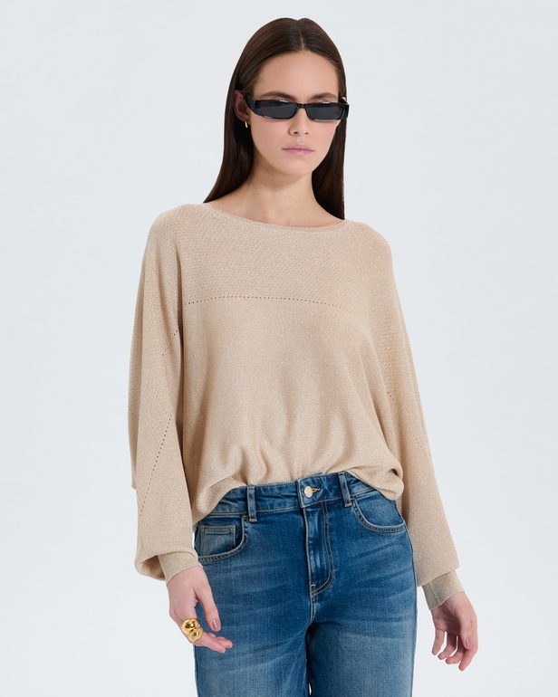 Namanda sweater Champagne boat neck sweater ZAPA