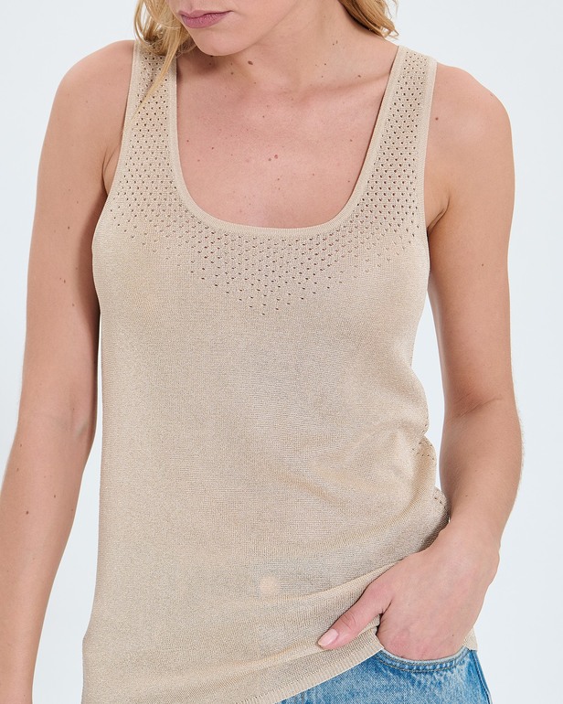 Nowels sweater Champagne sleeveless sweater ZAPA