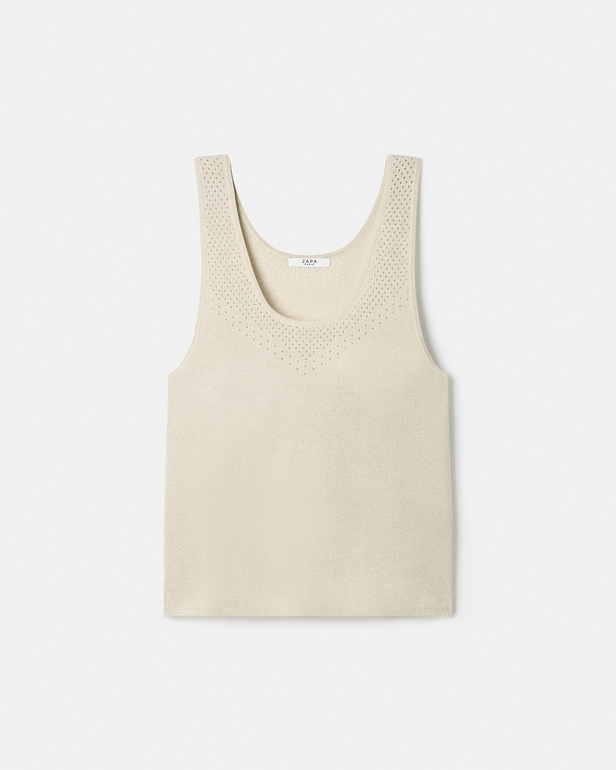 Nowels sweater Champagne sleeveless sweater ZAPA