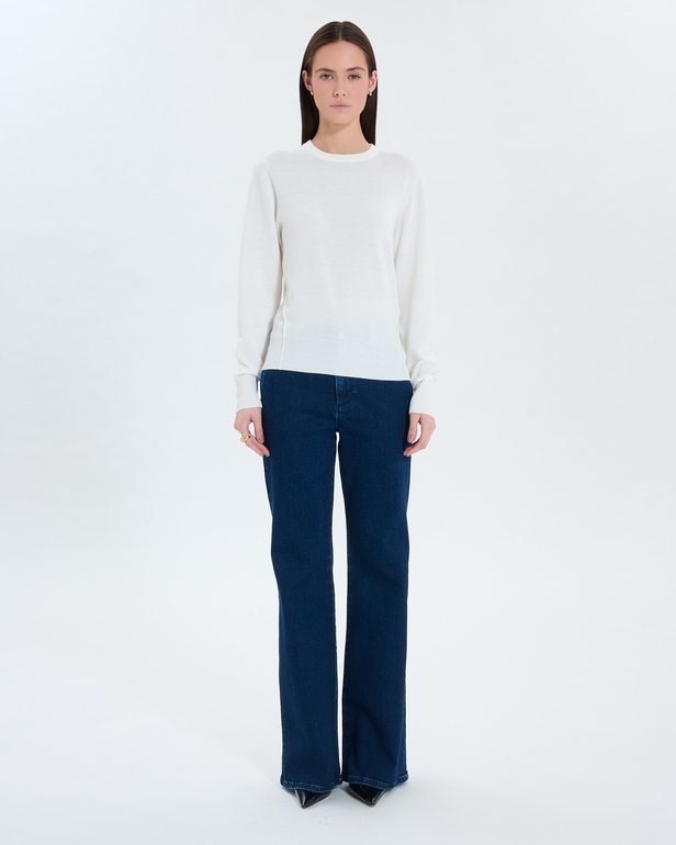 Puccino sweater Fine ecru V-neck sweater ZAPA