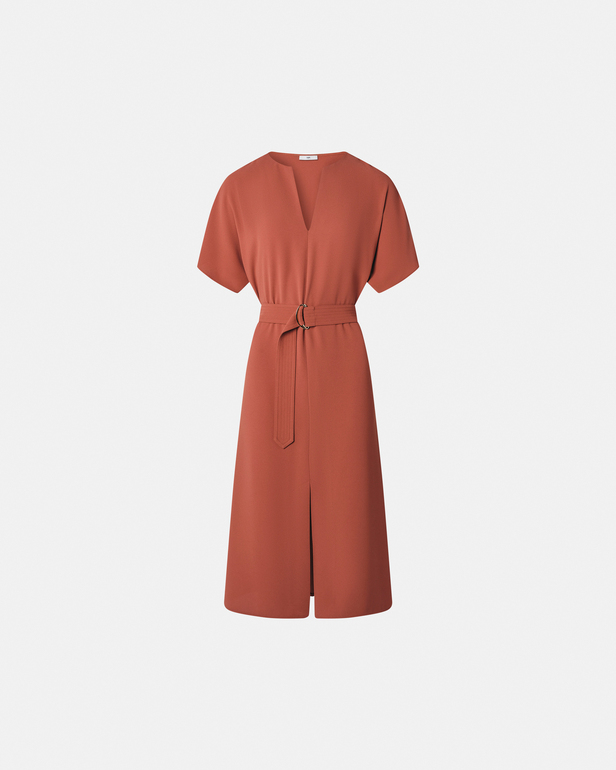 Rafaelle dress Flowing dress in ecru crepe ZAPA