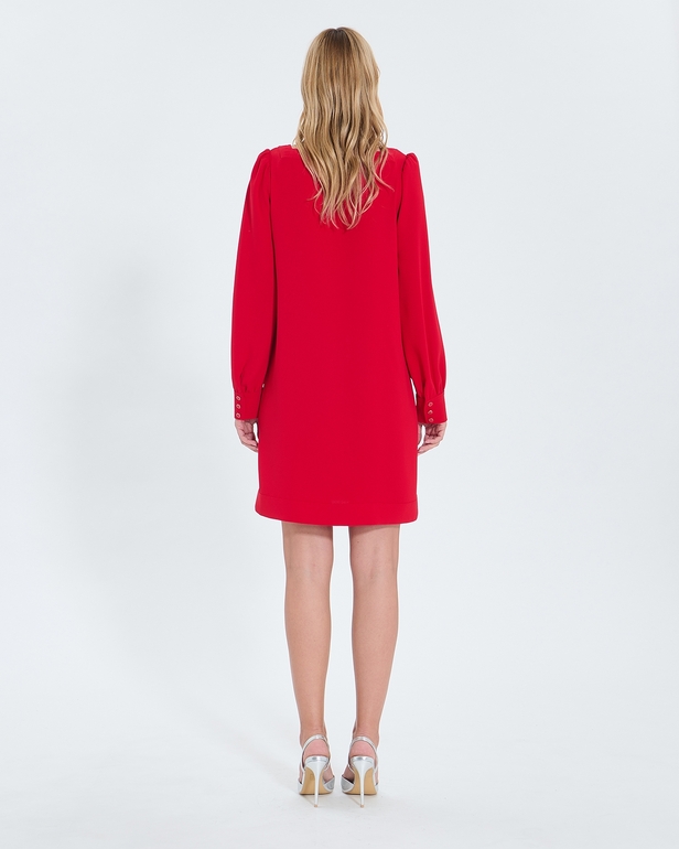 Rina dress Short red crepe dress ZAPA