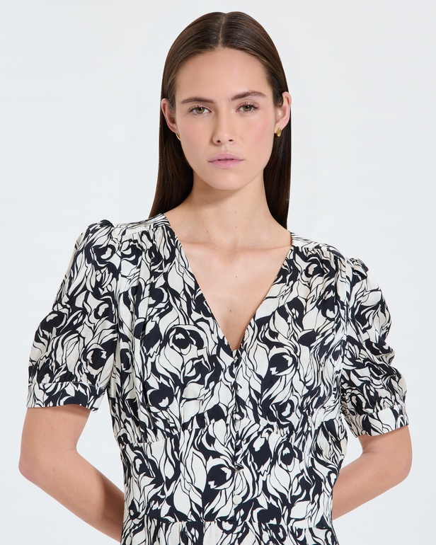 Rafinita dress Floral print flared maxi dress ZAPA