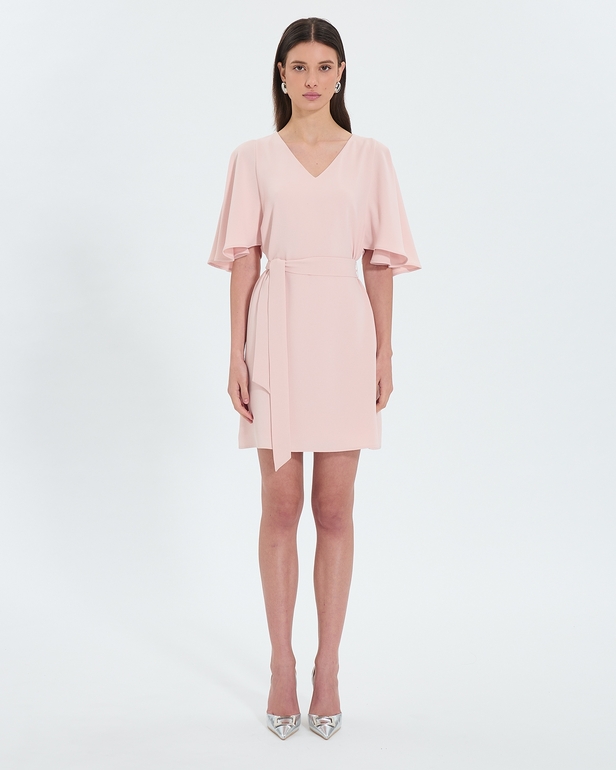 Rubilinda dress Short nude crepe dress ZAPA