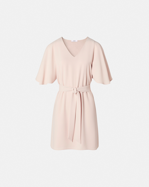 Rubilinda dress Short nude crepe dress ZAPA