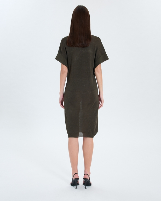 Rady Knit Dress Khaki fine knit dress ZAPA