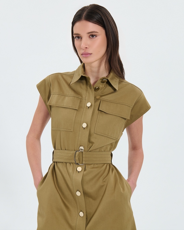 Rosen dress Khaki shirt dress ZAPA