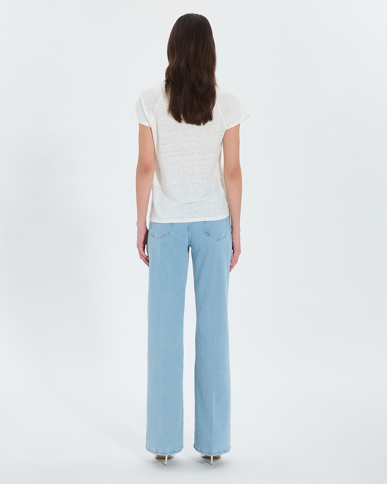 Top Tressie Tobacco linen T-shirt ZAPA