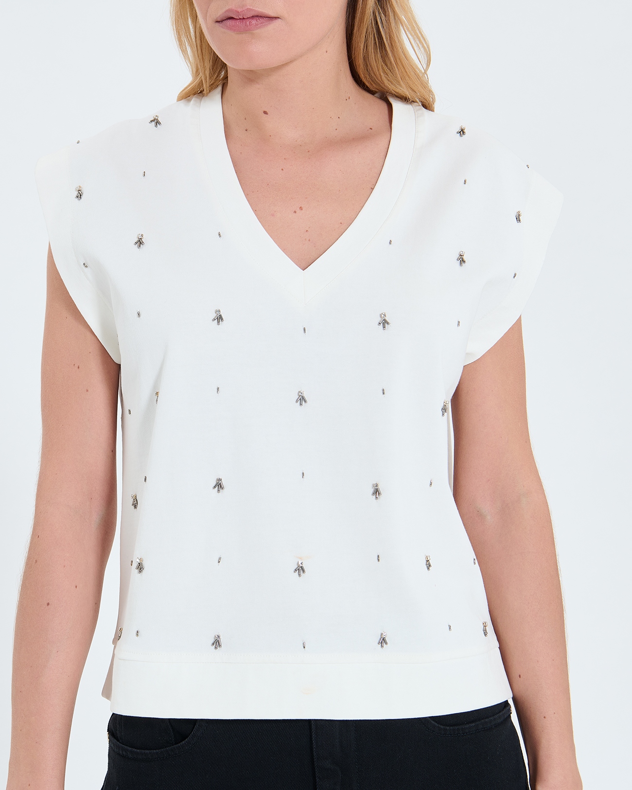 Top Trisha Ecru sleeveless top ZAPA