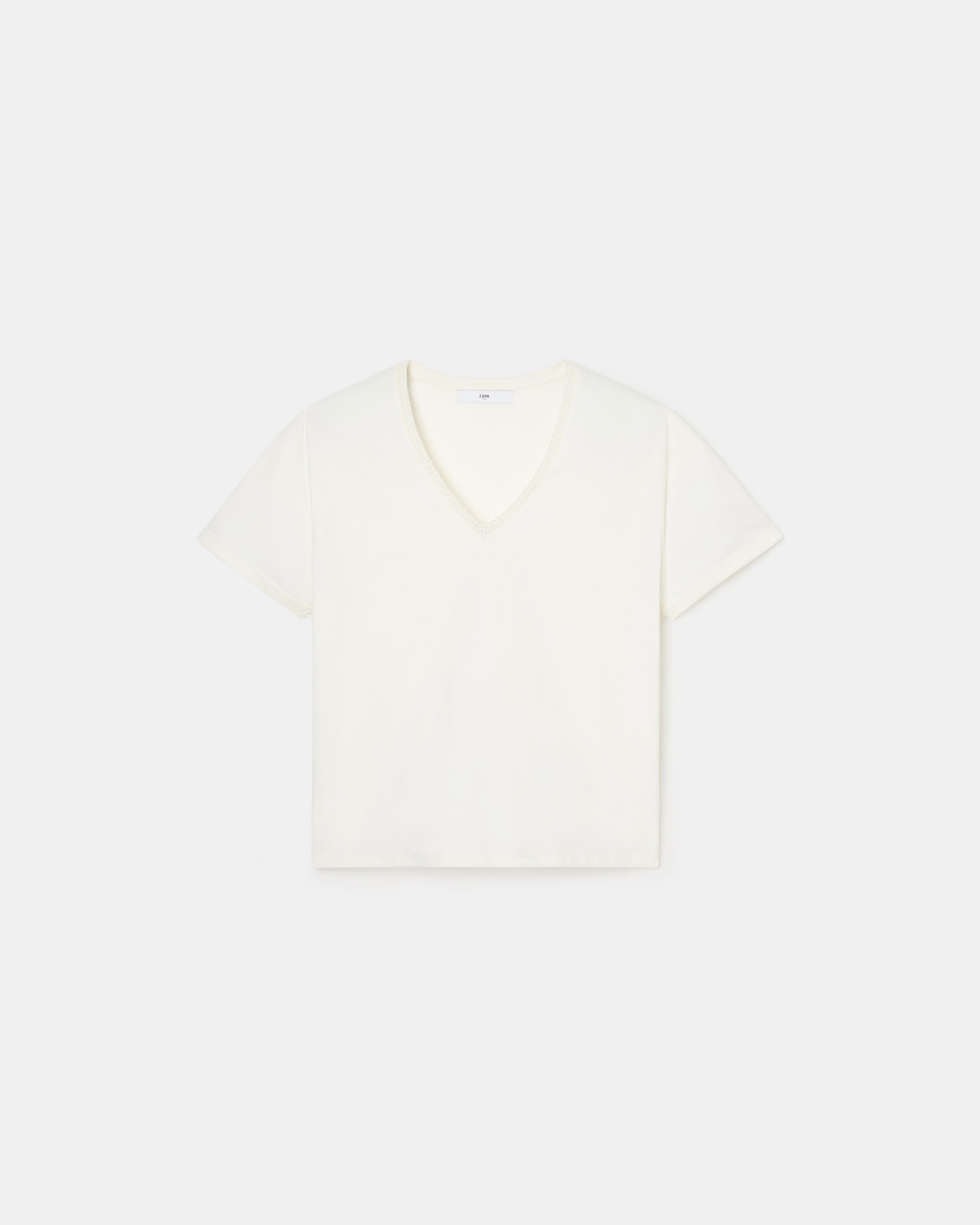 Top Taylor Fitted ecru cotton T-shirt ZAPA