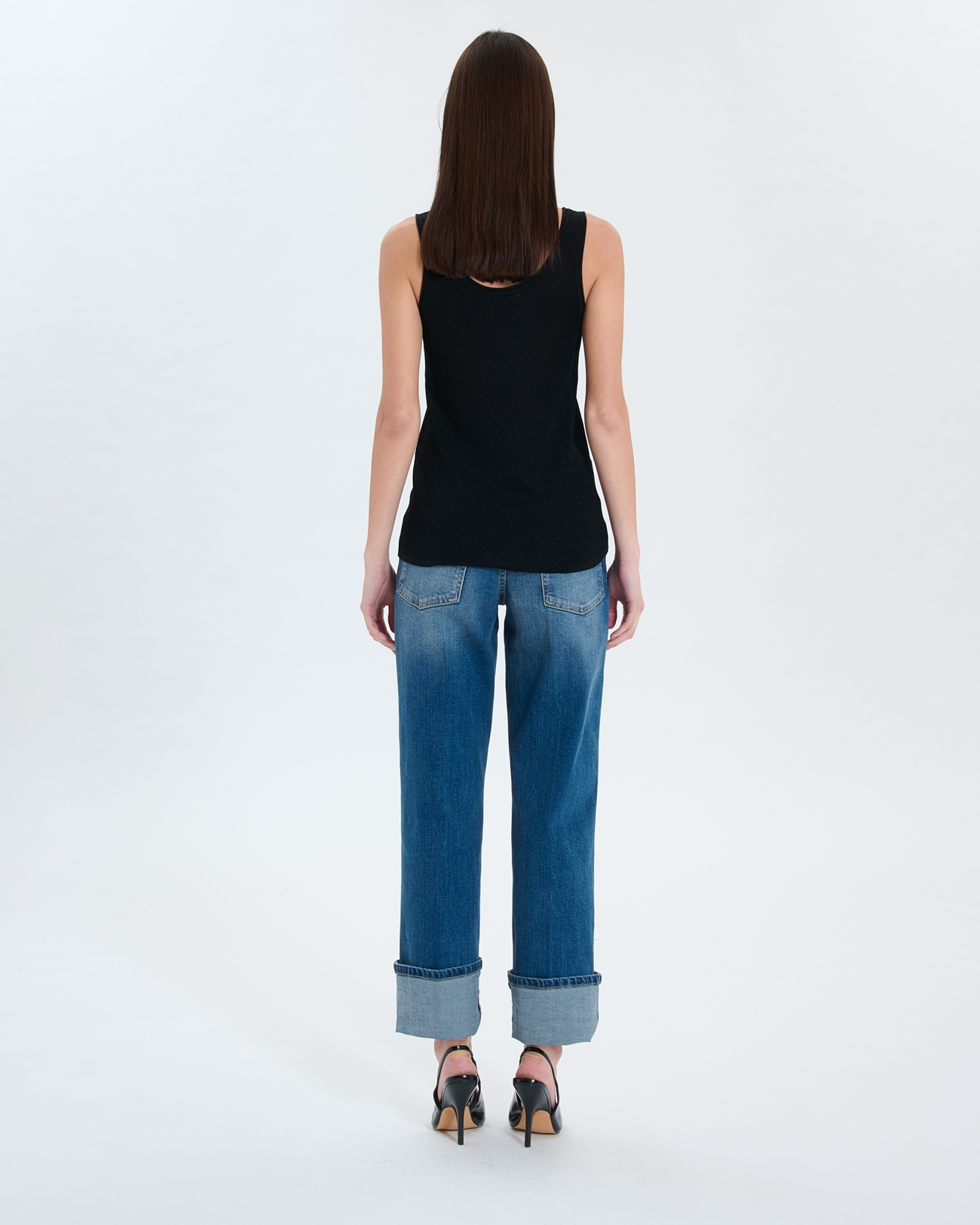 Nara sweater Black fitted tank top ZAPA