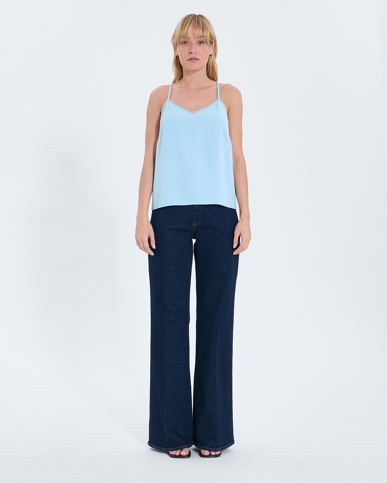 Top Tobera Sky blue tank top ZAPA