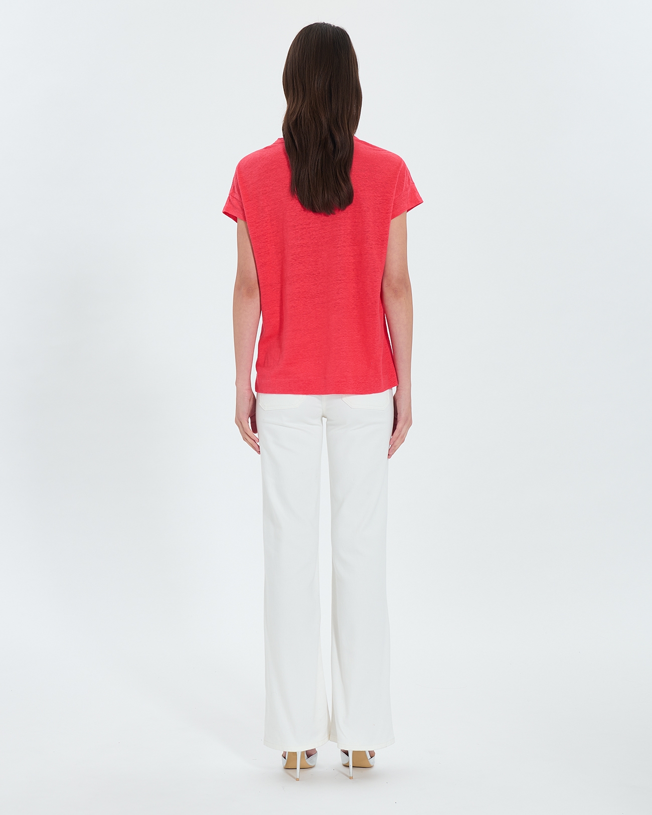 Top Thebes Coral linen top ZAPA