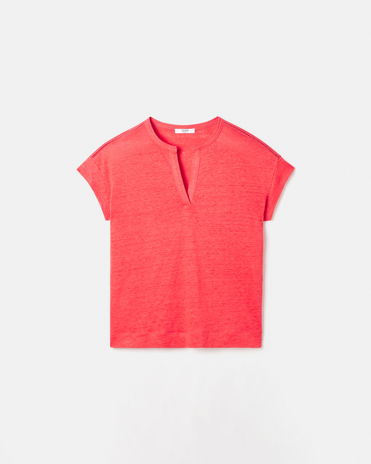 Top Thebes Coral linen top ZAPA