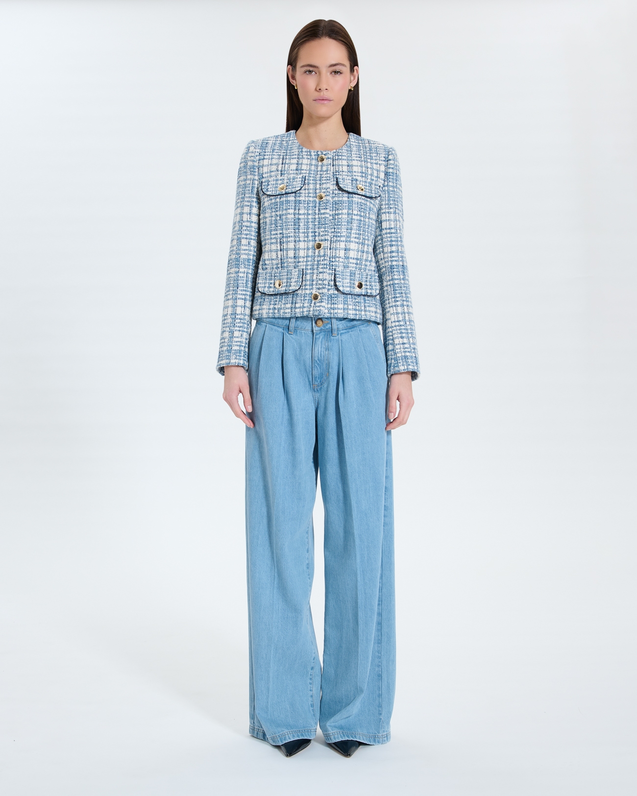 Valsa Jacket Blue tweed jacket ZAPA