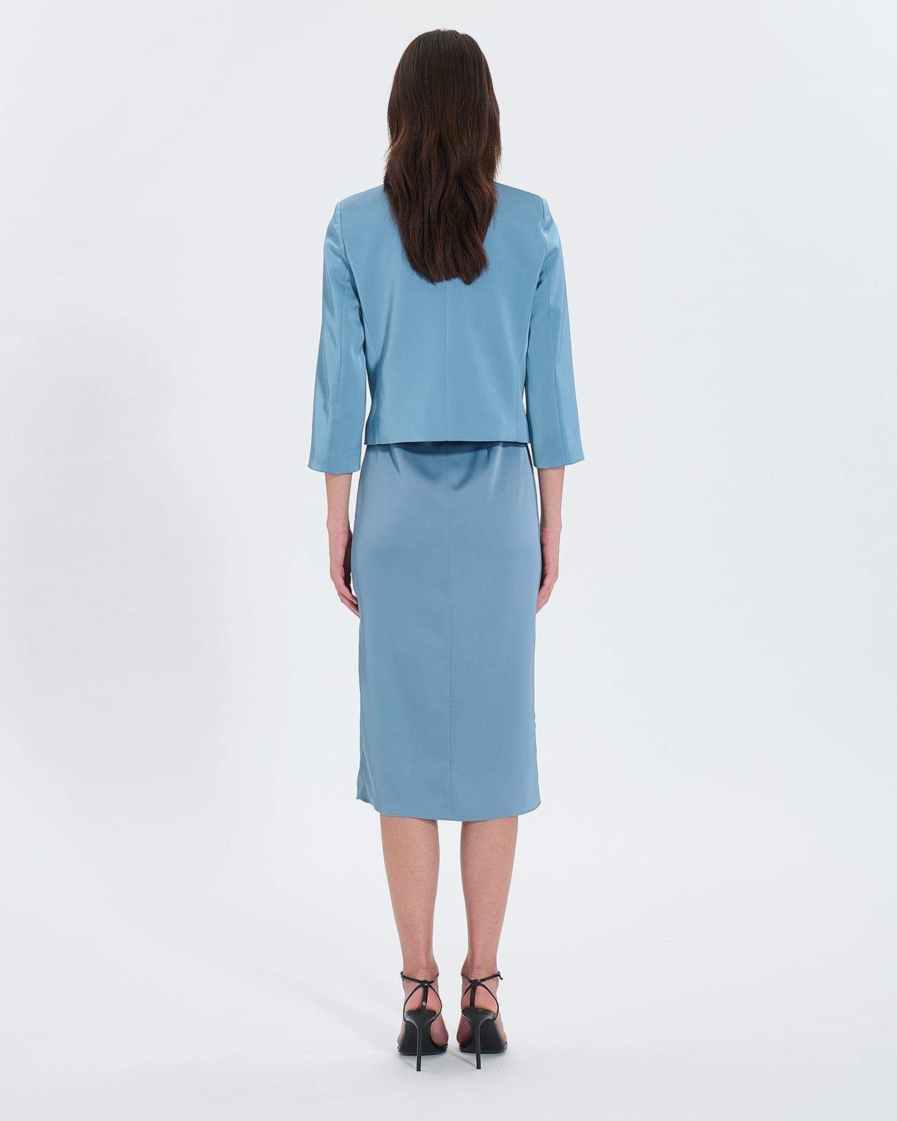 Vickio jacket Short blue satin jacket ZAPA